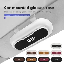 Suede Car Mounted Sun Visor Glasses Case Organizer Box For Geely Manjaro Coolray gx3 Geometry C Emgrand Atlas Tugella