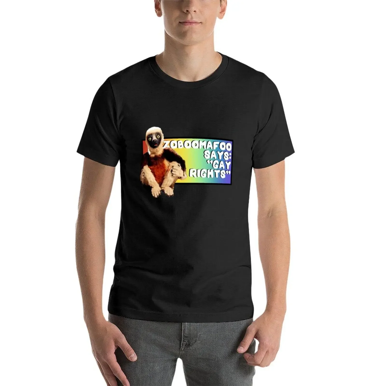 Zoboomafoo says gay rights T-Shirt boys whites animal prinfor boys Aesthetic clothing mens clothes image 4