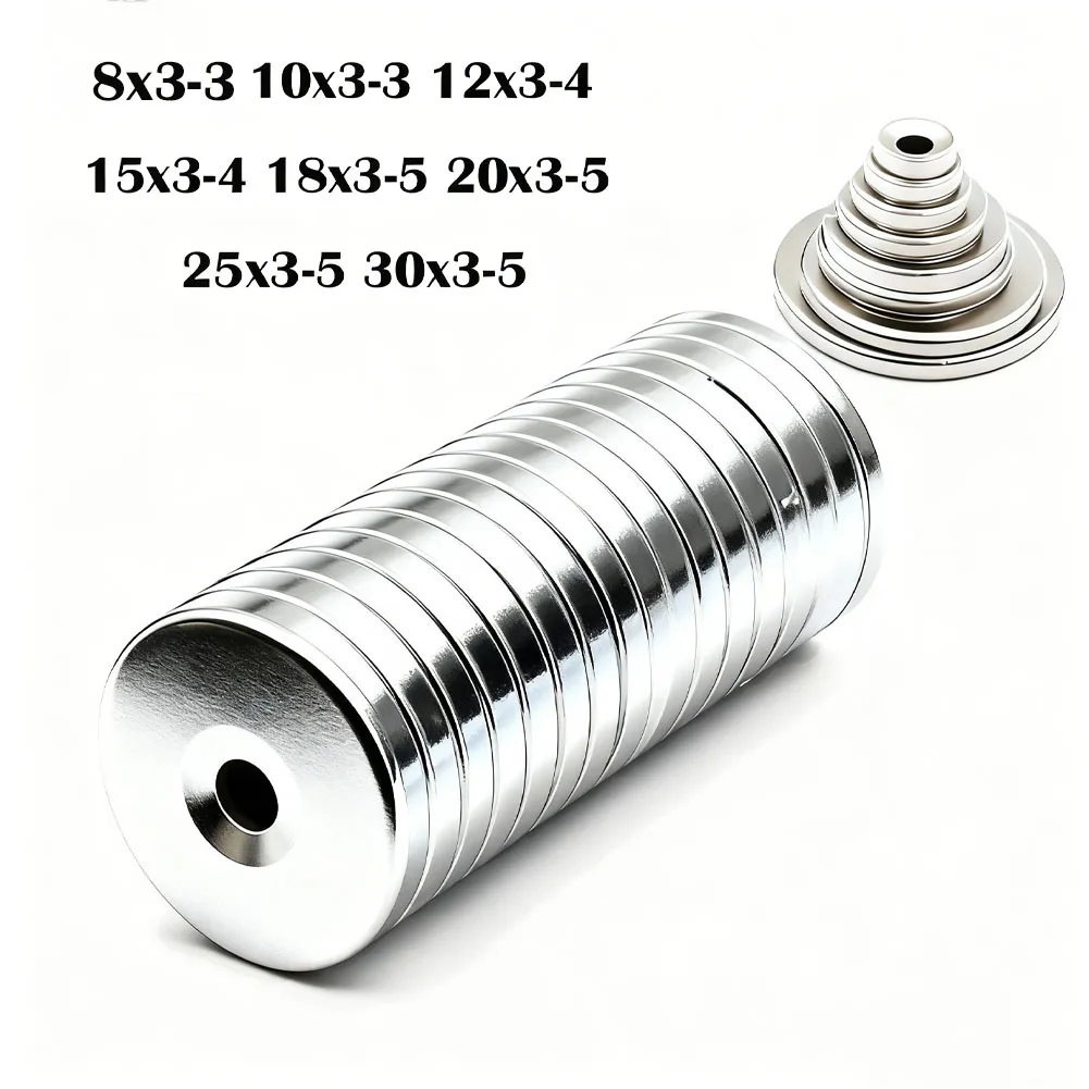 Super Powerful Round Magnet with holes Neodymium Magnet NdfeB N35 Strong Permanent Magnetic imanes Refrigerator DIY Magnet