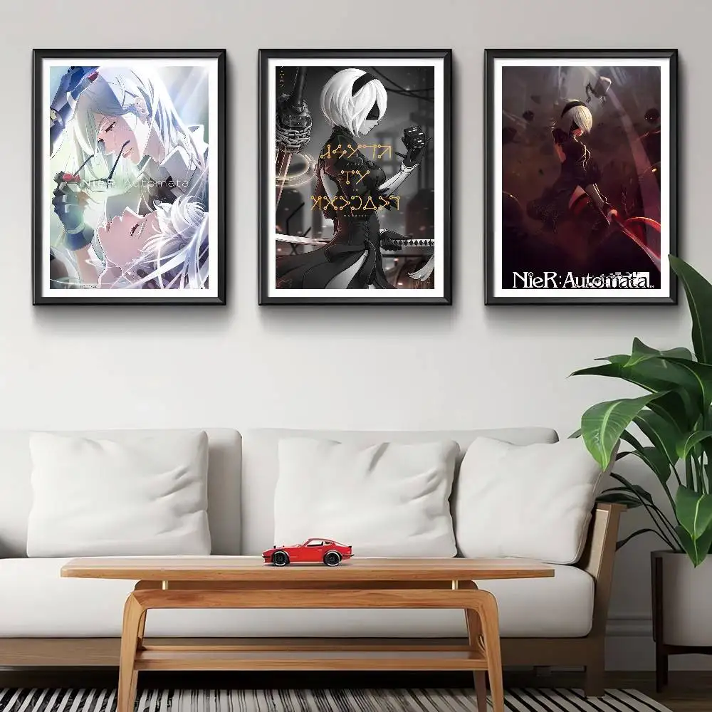 2B игра NieR плакат самоклеящаяся художественная водонепроницаемая бумажная наклейка домашний декор стены комнаты