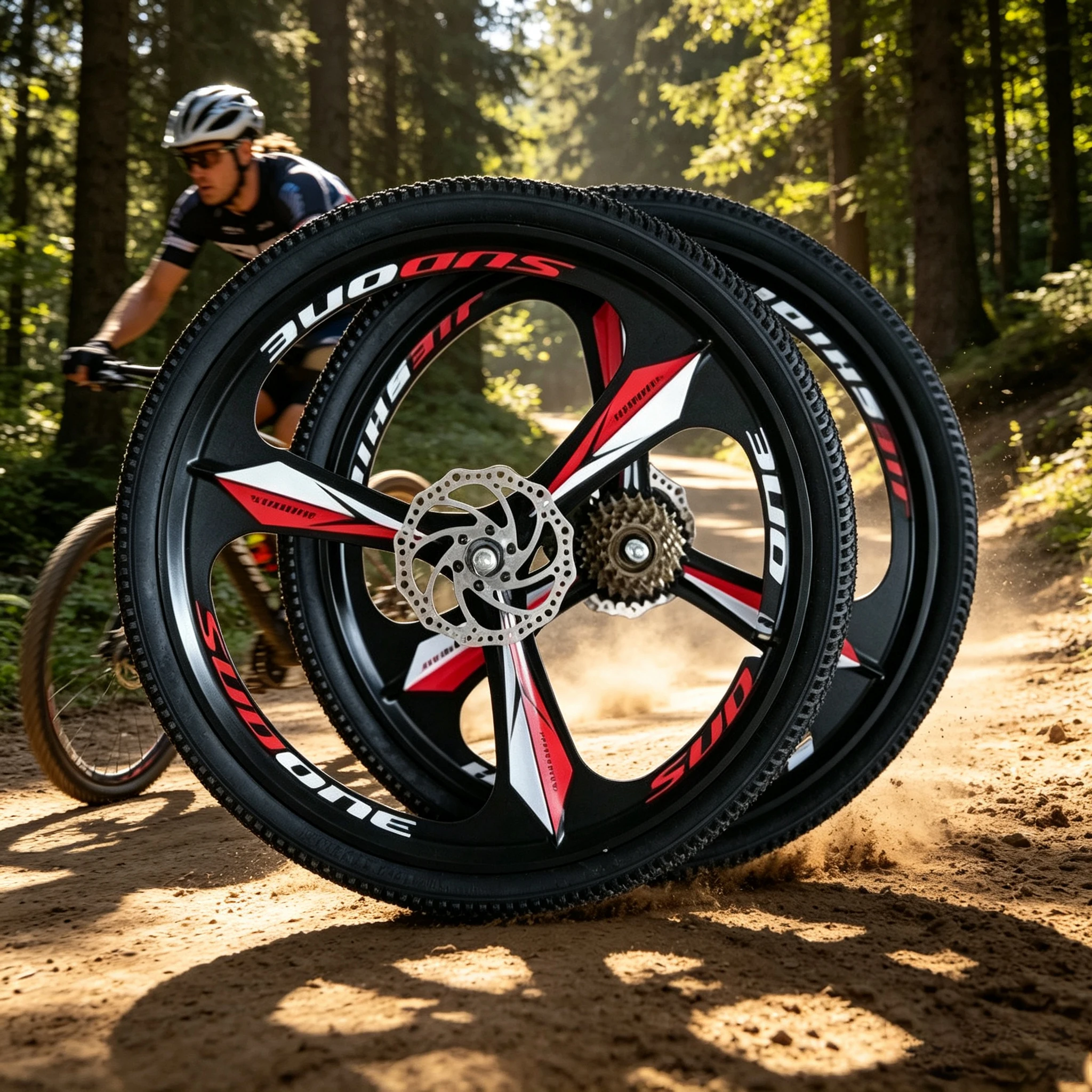 24"/26"/27.5"MTB Rear Wheel Set Bearing Magnesium Alloy Integrated Wheel Hub with Disc Brake & Multi-21Speed wheel