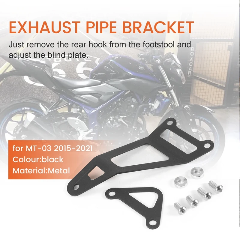 Motorcycle Rear Pedal Modified Exhaust Bracket For Yamaha MT-03 YZF R25 R3 2014-2021Exhaust Bracket