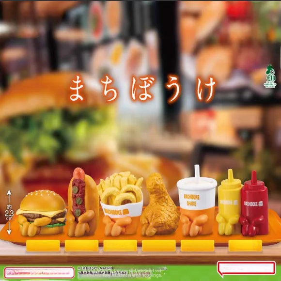 Figuras Coleccionables de 2 Piezas de Burger Shop Waiting, Juguetes de Comida, Hamburguesas Humanizadas, Artículos de Exhibición, Anime Japonés, Mayores de 14 Años