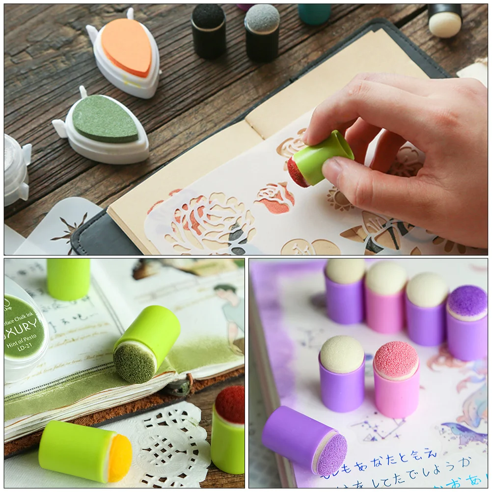 Refers to Brush Suit Finger Stamp Pad Kids Ink Practical Dauber Painting Templates