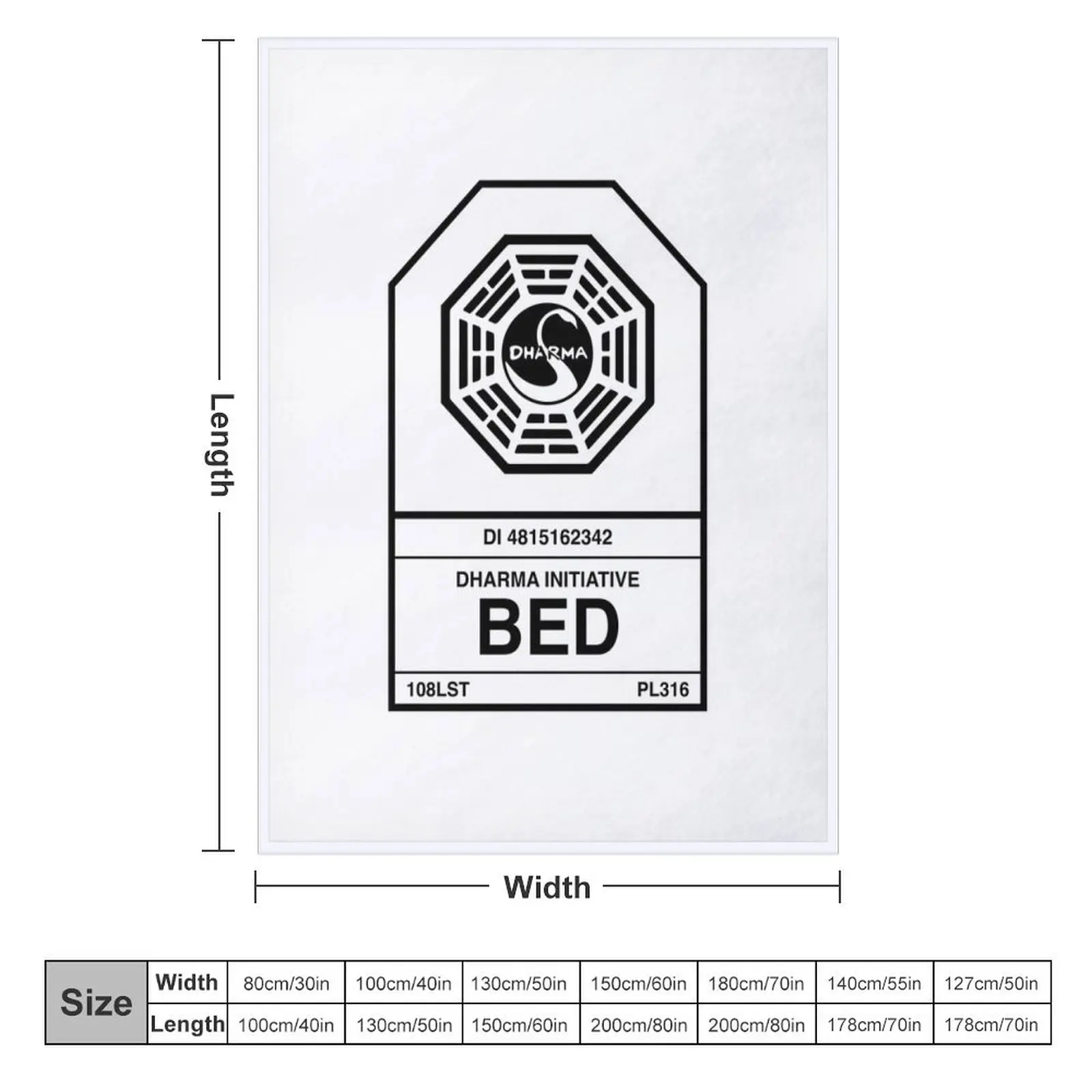 Dharma Initiative Bed Throw Blanket Stuffeds Quilt Giant Sofa Picnic Blankets