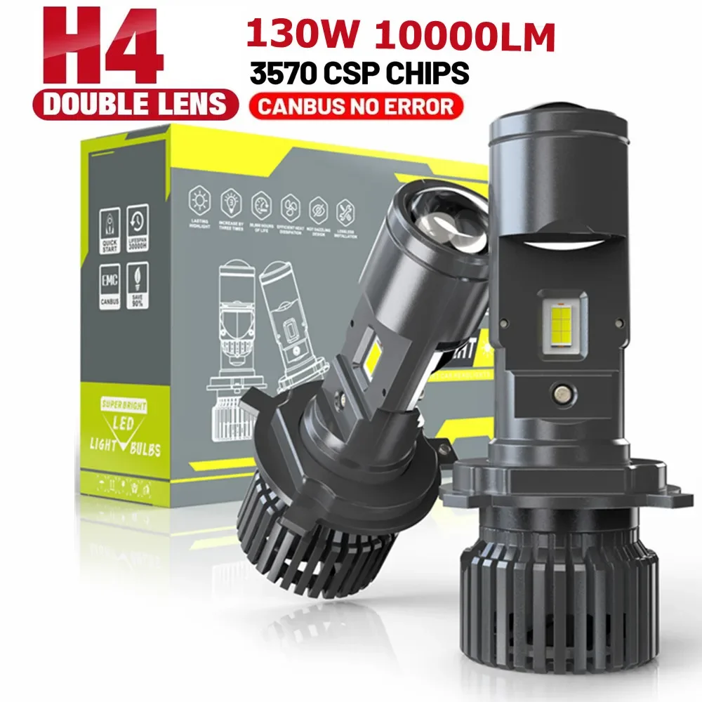 2Pcs 130W H4 Led Pr… - image