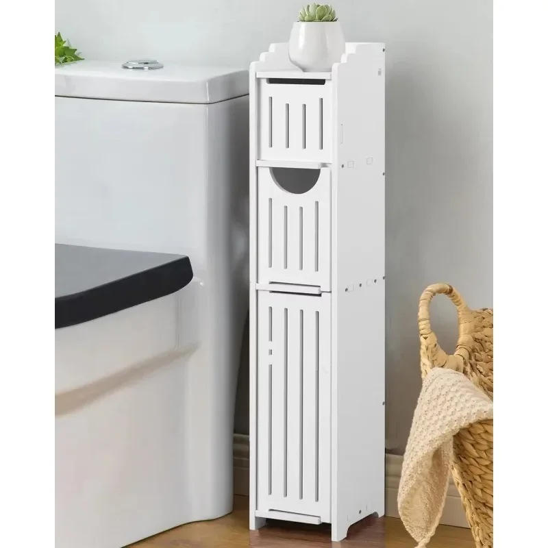 

Bathroom Storage Cabinet: Small Bathroom Storage Cabinet - Toilet Paper Cabinet Fit for Mega Roll