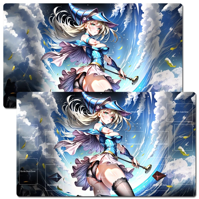 

YuGiOh Dark Magician Girl TCG CCG Mat Trading Card Game Mat Playmat Mousepad Mouse Pad Rubber Table Desk Playing Mat