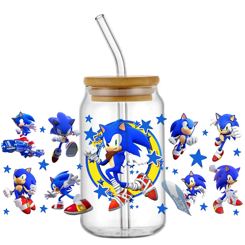 Retro Game Cartoon Animal Design UV DTF Cup Stickers for 16oz Tumbler Waterproof Ready to Transfer Glass Decals