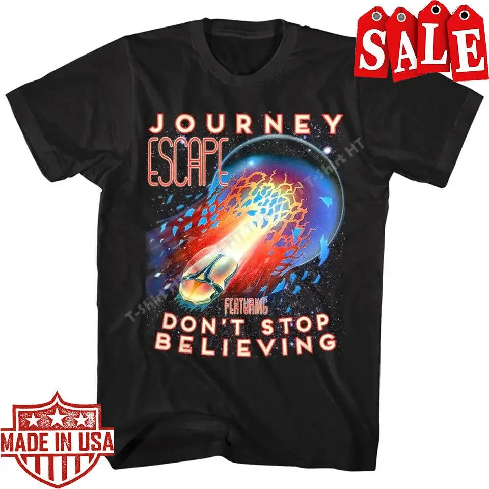 

Journey Escape Don't Stop Believing Men's T shirt Rock Band Size S-5XL HT2282