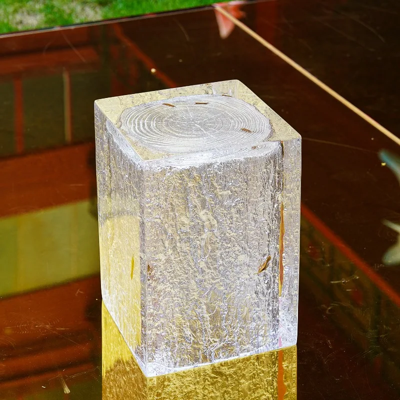 

TY97 platinum crystal transparent pier, square stool, shoe changing stool, side few, living room sofa small corner few