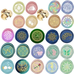 Wax Seal Stamp Pumpkin Flower Pattern Sea Horse Fish Removable Brass Head 25mm for Wedding Envelopes Invitations Embellishment