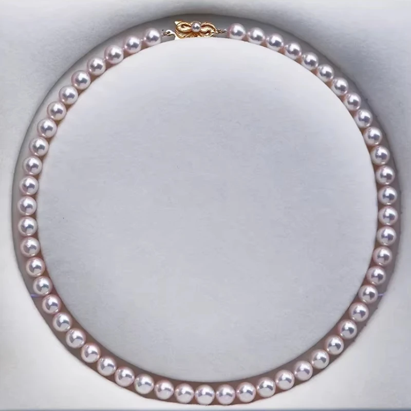 Strand Genuine 17"7-8mm Cultured Purple Pearls Necklace Silver Clasp