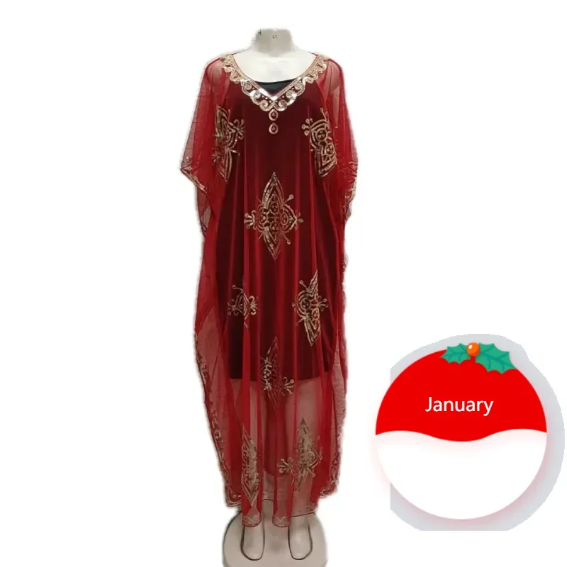 African Style Dresses for Women Fashion Bazin Hot Drilling Boubou Robe Africaine Femme Muslim Dress Dashiki Gown Africa Clothing