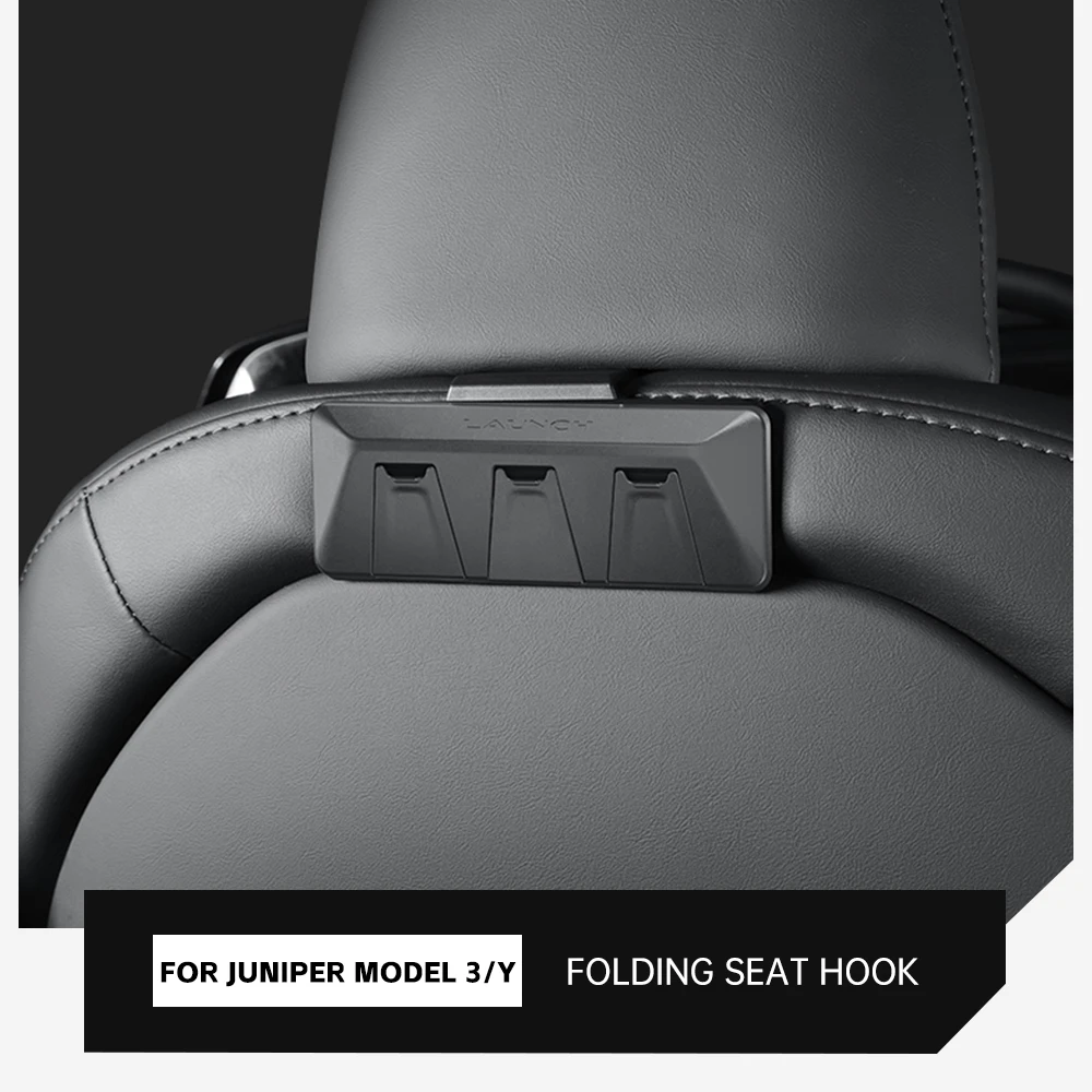 

Car Hidden Folding Seat Hook For Tesla Model Y Juniper 2025 2026 Model 3 Highland 2024-2026 Headrest rear hook Car Accessories