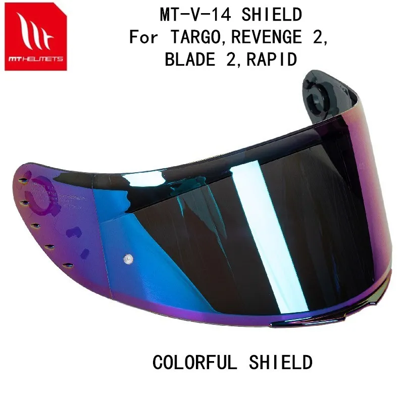 Viseira de Capacete Série MT-V-14, Viseira de Substituição de Fácil Instalação para Capacetes MT Rapid, Rapid Pro, Blade 2 SV, Revenge 2, Targo