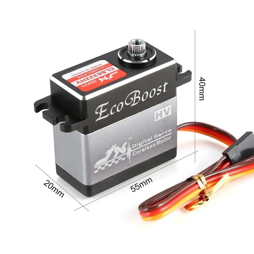 JX CLS6322HV 21KG Coreless Servo digitale 180 gradi 6.0-7.4V Motoriduttore in metallo con braccio 25T per parti del modello di aereo robot per auto RC