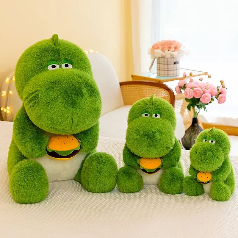 23 センチメートルぬいぐるみハンブルク恐竜のおもちゃ緑の動物ぬいぐるみ漫画のおもちゃ男の子女の子クリスマス誕生日ギフト