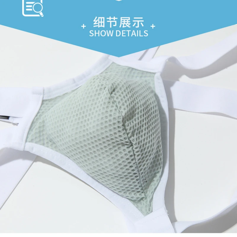 Sexy Gay Jockstrap Men Lingerie Plus Size Thong Cross Strap Hollow Buttock Panties Male G-strings Large Convex Pouch Underpants