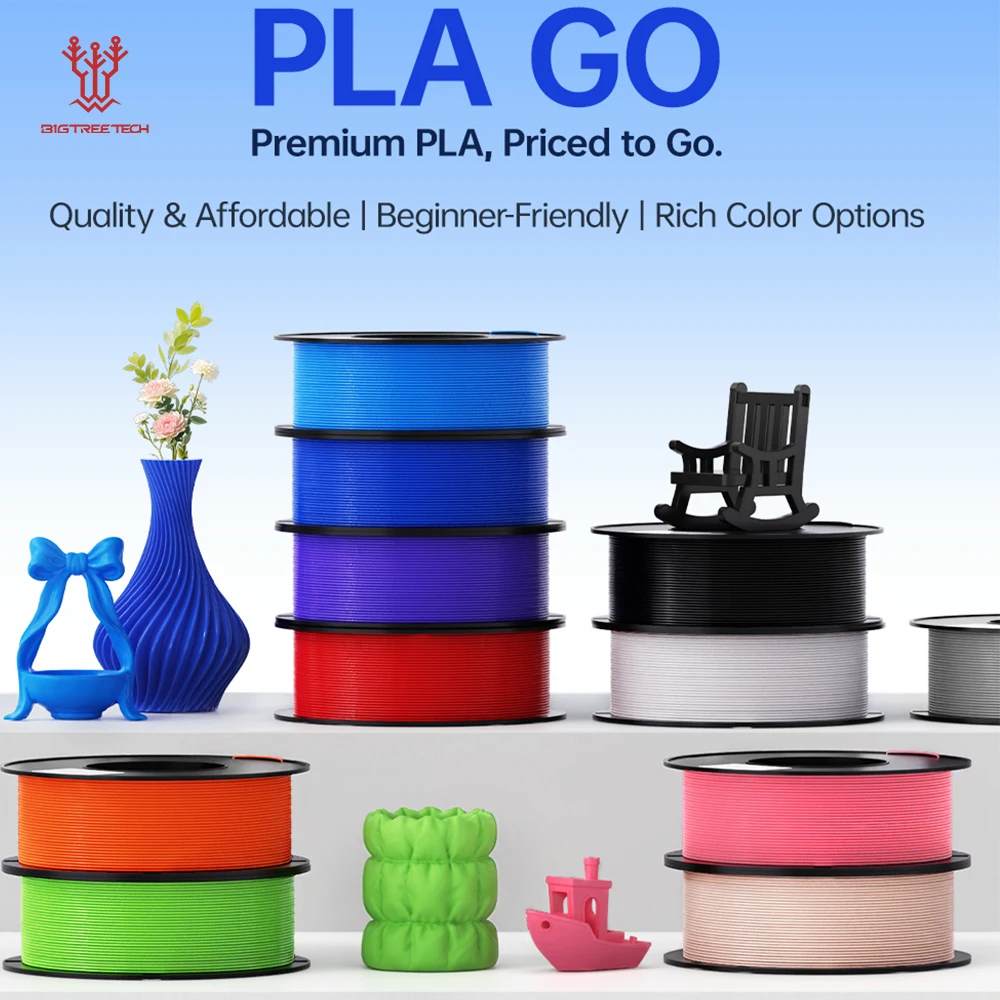 

Филамент BIGTREETECH PLA Go для 3D-принтеров, аксессуары для Bambu Lab, Elegoo, Creality, Anycubic, Qidi, Flashforge, филамент для 3D-печати