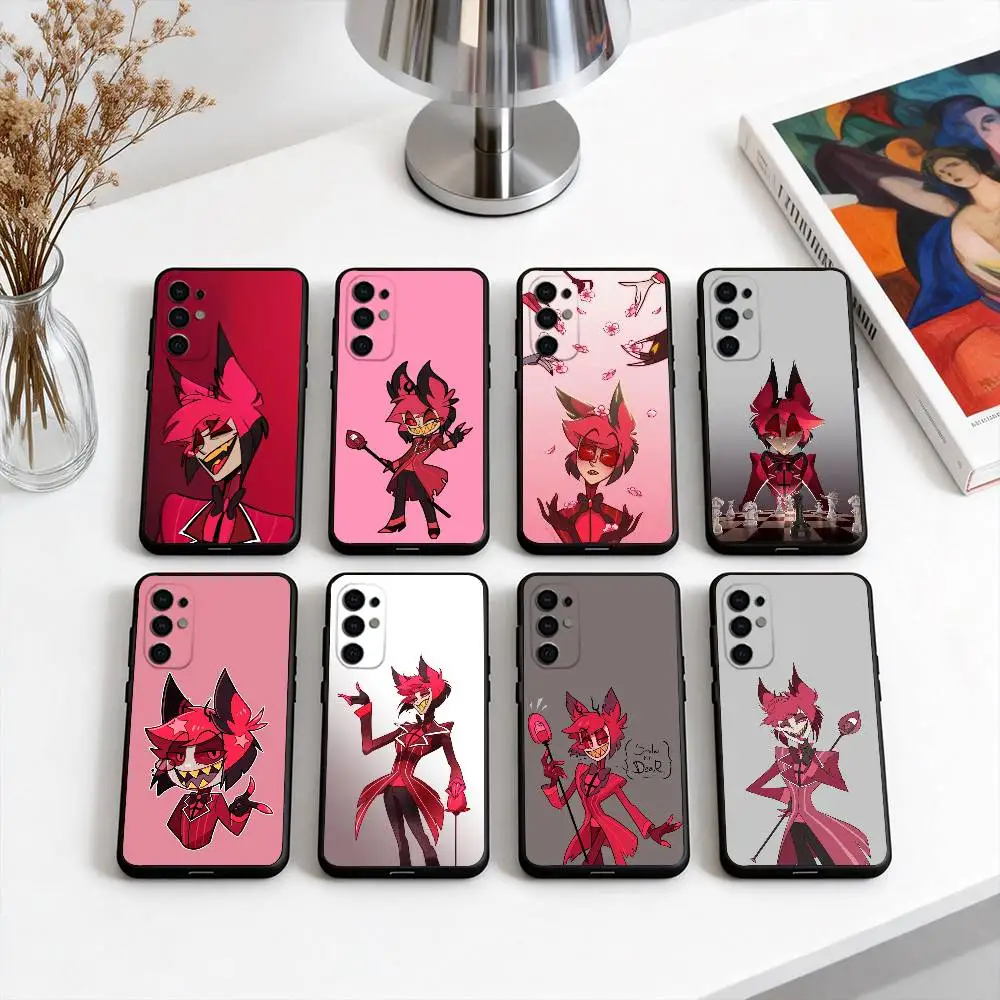 

HOT Hazbin A-Alastor H-Hotel Phone Case Black Silicone Soft For Samsung S25,S24,S21,S22,S23,S30,Ultra,S20,Plus,Fe,Lite