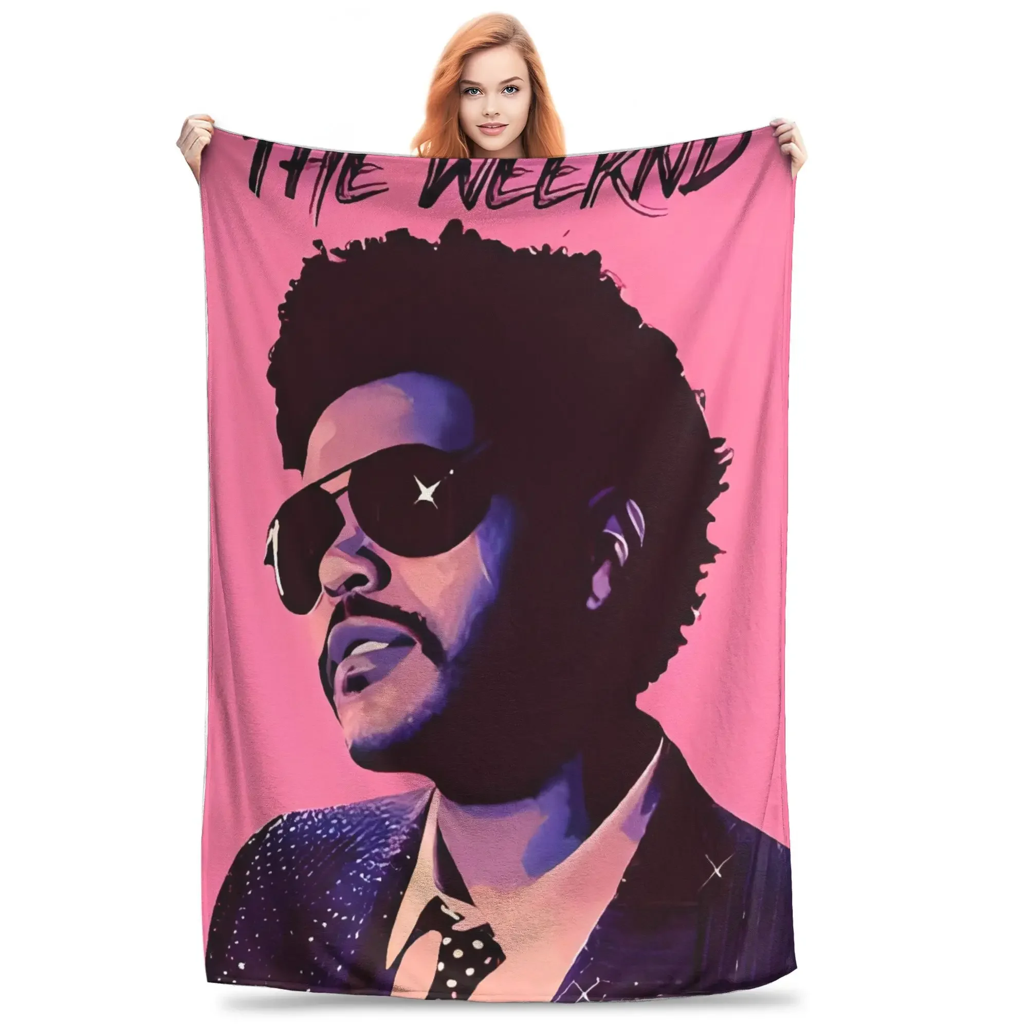 

Плюшевый плед The Weeknd Rapper Singer из мягкого фланеля для дивана, кровати, путешествий, офиса, дома, эстетичный декор