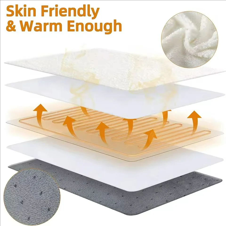 4 Modes Electric Foot Heater Timing Heating Control Setting Washable Heated Thermal Foot Warmer Massager Foot Care Pad Cushion