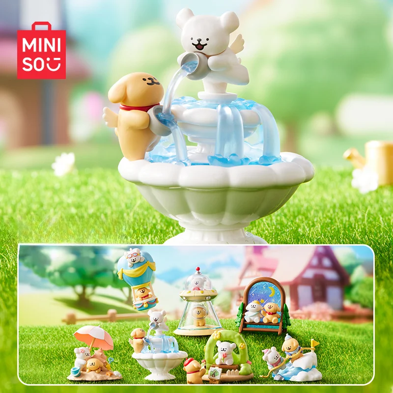 Miniso Maltese Travel Diary Series Blind Box Animation Trendy Toys Decorative Ornaments Children's Model Kawaii Birthday Gift