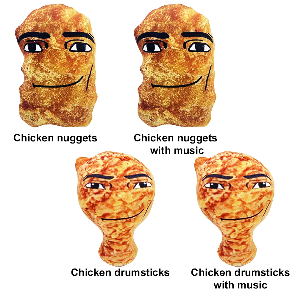 Peluche a Forma di Nugget di Pollo, Divertente Cuscino a Forma di Grande Pollo, Simpatico Giocattolo Imbottito per Bambini e Adulti