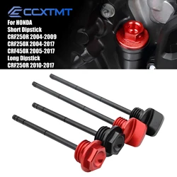 CNC Motorcycle Red Aluminum Oil Dipstick Gauge Plugs For HONDA CRF250X 250R 450X CRF450R CRF250X CRF250R 2004-2017 Universal