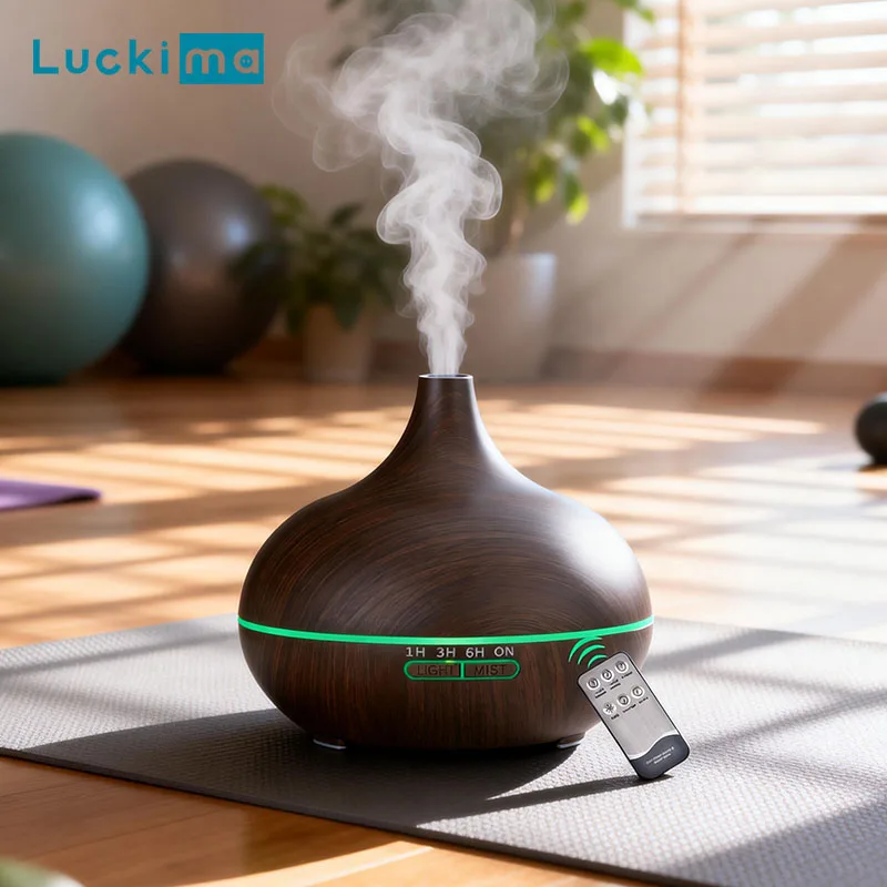 Essential Oil Aromatherapy Diffuser with Remote Control LED Ultrasonic Cool Mist Scent Humidifier Vaporizer for Room Office Home