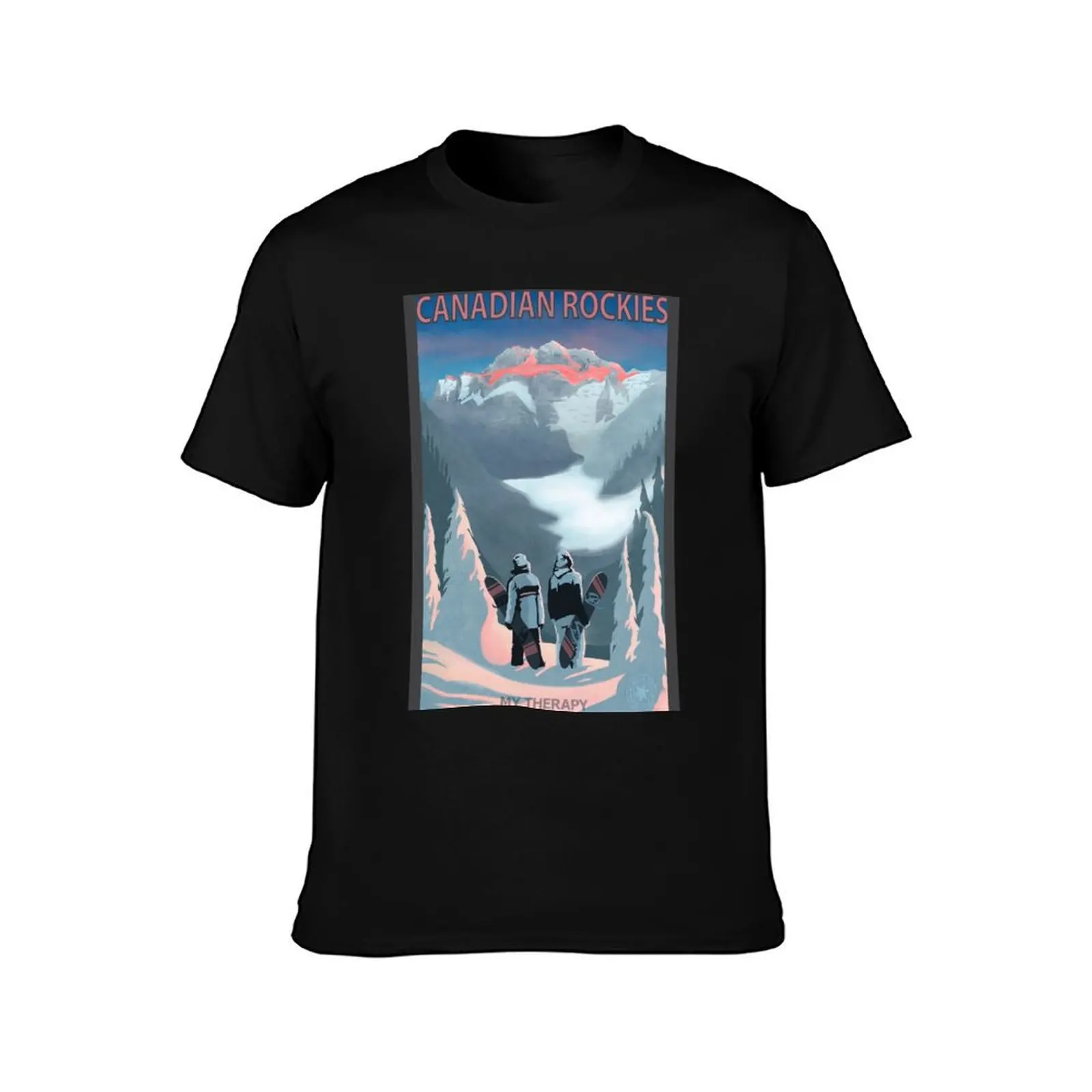 Retro Snow Board Therapy T-Shirt Festive Simple T-Shirt