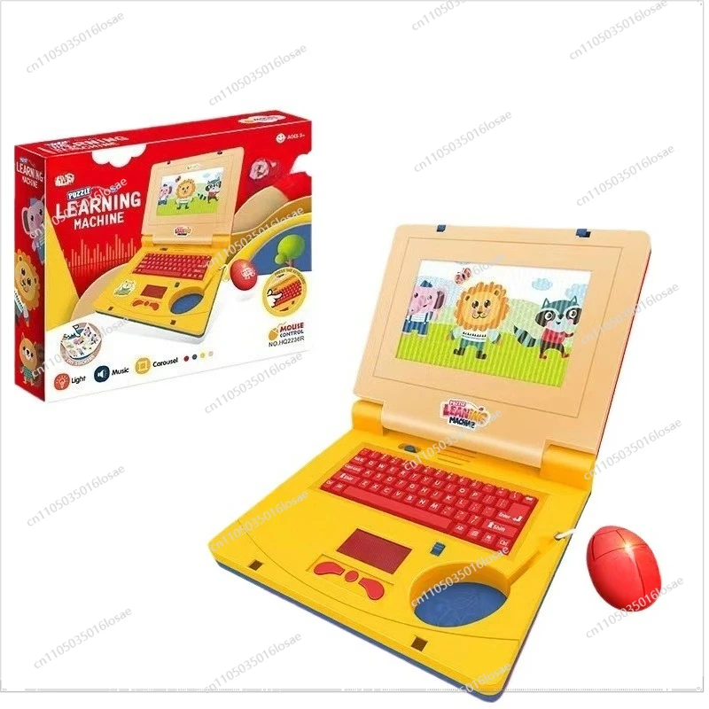 

English Version Simulation Notebook Light Music Cartoon Computer for Children's Enlightenment Early Education Learning Machine