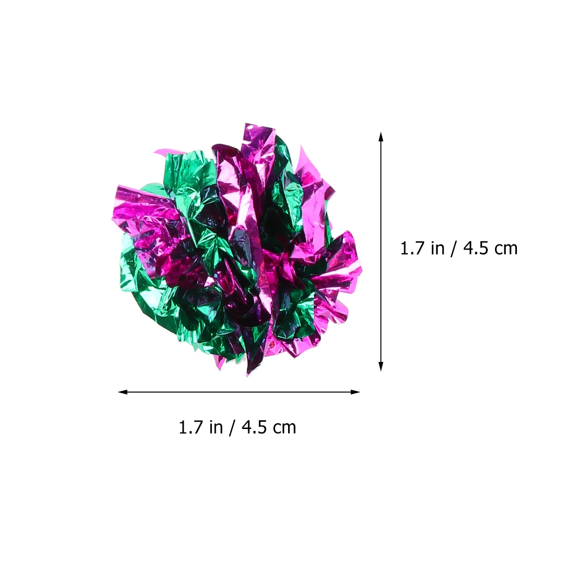 

6pcs Crinkle Balls Interactive Crinkle Exercise Spring Calming Pet Cat Lightweight 1.5Inch Width Random Color