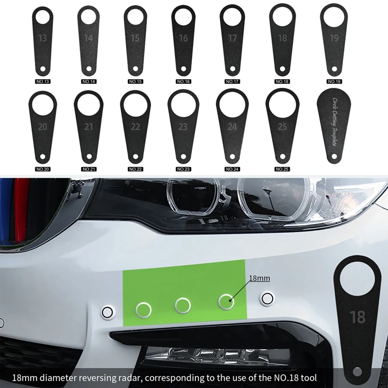 Super Sale Car Radar Sensor Wrap Film Cutting Tool for 13-25mm Parking Sensors Cut Out Aid Tool
