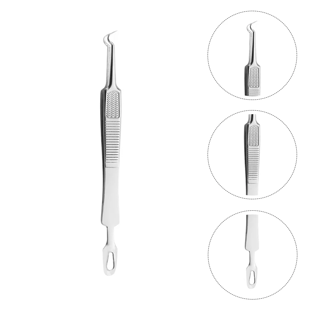 3 Pcs Lash Clip Tweezers Blackhead Extractor Precision Stainless Steel Pimple