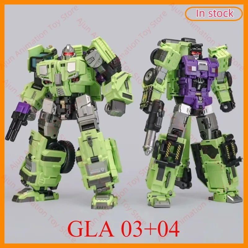 In Stock Mechanical Invasion Hercules Mixer Truck Forklift Group A GLA01+02 GLA03+04 BC Transformation Toy Model Toy Gift