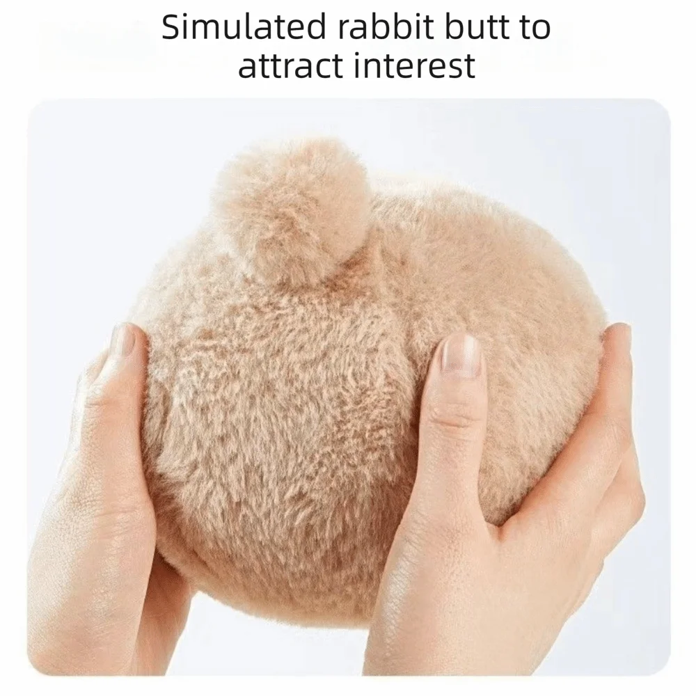 Bite Resistant Rabbit Soothing Ball Simulated Rabbit Buttocks Rabbit Calming Ball Comfortable Soft Pet Chewable Ball