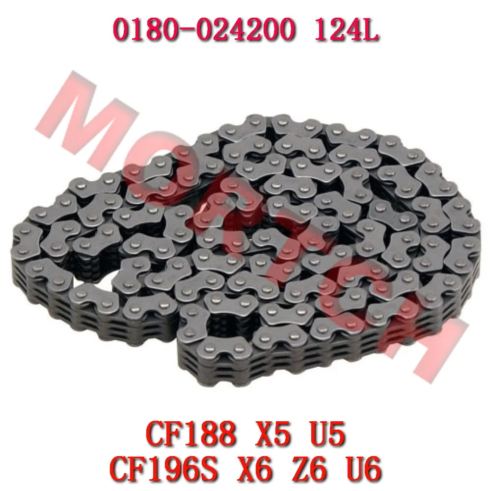 Timing Chain 124L X5 U5 X6 Z6 U6 0180-024200 For CFMoto CF500-2 CF625-2A CF600-B CF600-5 CF625-3 ATV CF188 CF625-C SSV CF196S