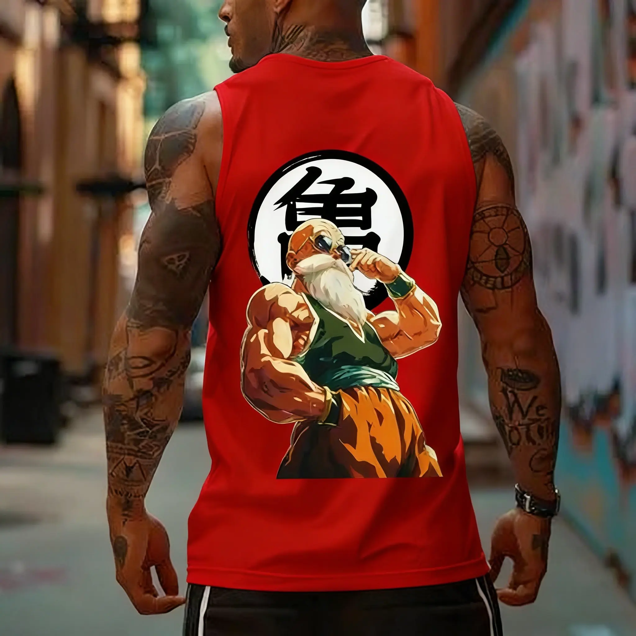 Dragon Ball Master Roshi Gym-Weste Ärmelloses T-Shirt Sommer 2026 Anime Grafik Streetwear Muskel-Tee Herren Fitness Casual Tanktop