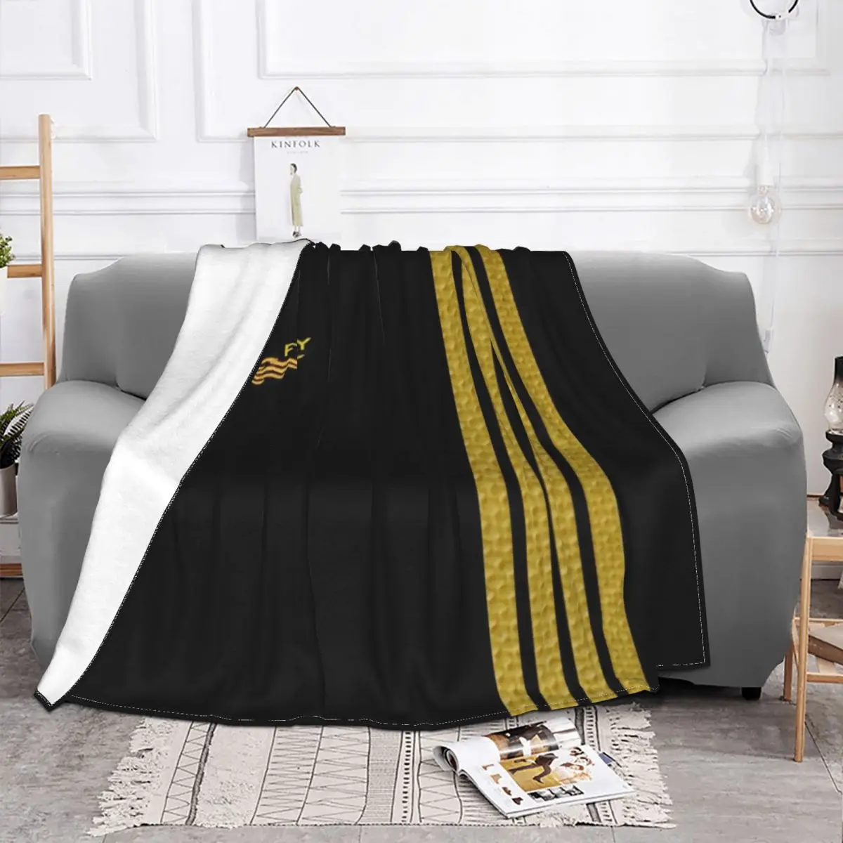 Ultra-Soft Fleece Born To Fly Flight Pilot Throw Blanket Warm Flannel Flying Aviation Aviator Blanket for Bed Office Couch Quilt