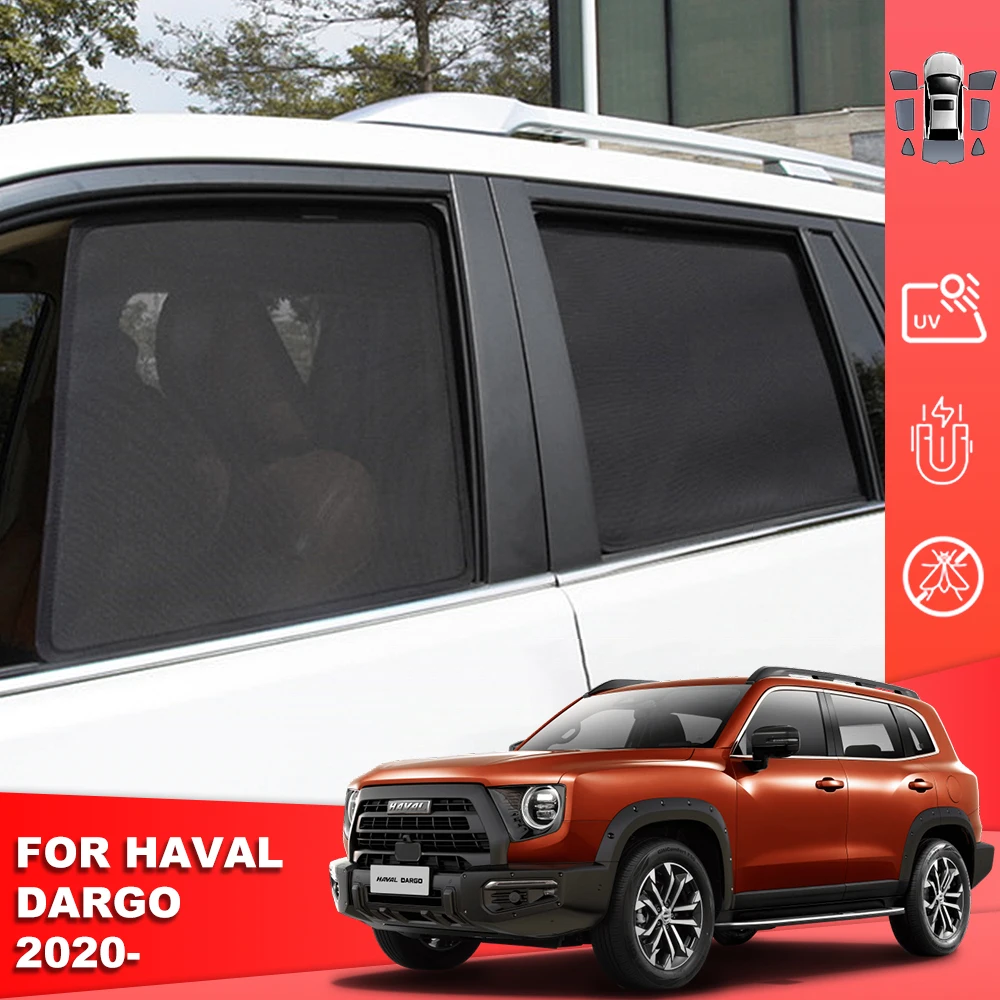 

For GWM Haval Dargo MK1 2020-2024 Magnetic Car Sunshade Shield Front Windshield Curtain Rear Side Baby Window Sun Shade Visor