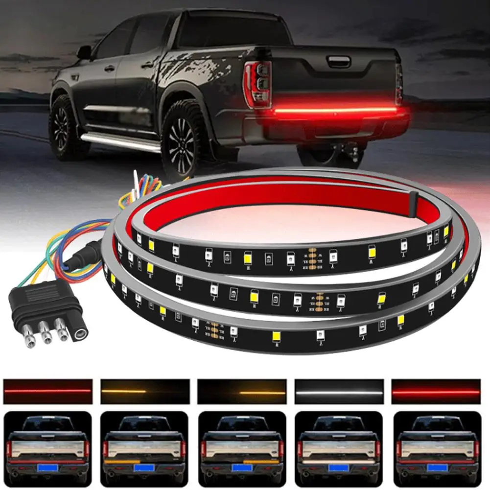 

1pcs DC 12 24V Red Amber Pickup Turn Signal Truck Utes Strip Light Container RV Cargo light Bakkie SUV Tail LED Brake V8O0
