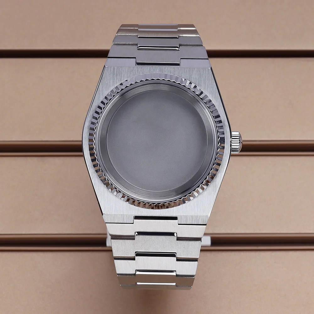 

Silver NH35 Case 40mm Watch Case Parts For Mod PRX Super Player NH35 NH36 NH38 NH34 NH70 NH72 Automatic Movt 316L Steel Bracelet