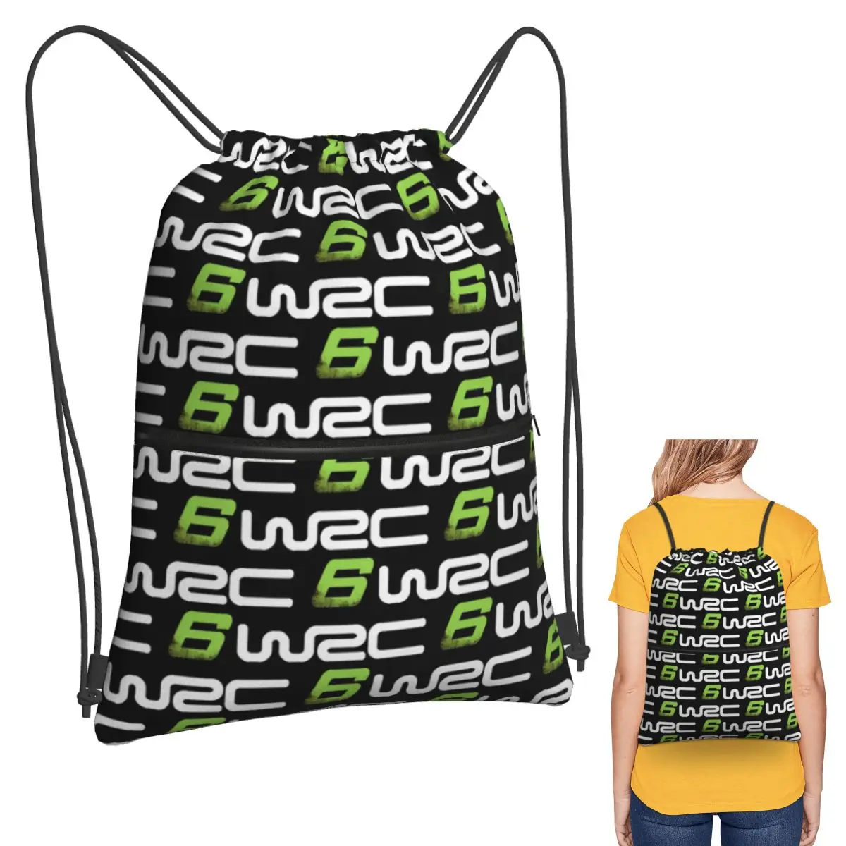 World Rally Championship WRC Backpacks Fashion Drawstring Bags Storage Bag Book Bags for Travel School