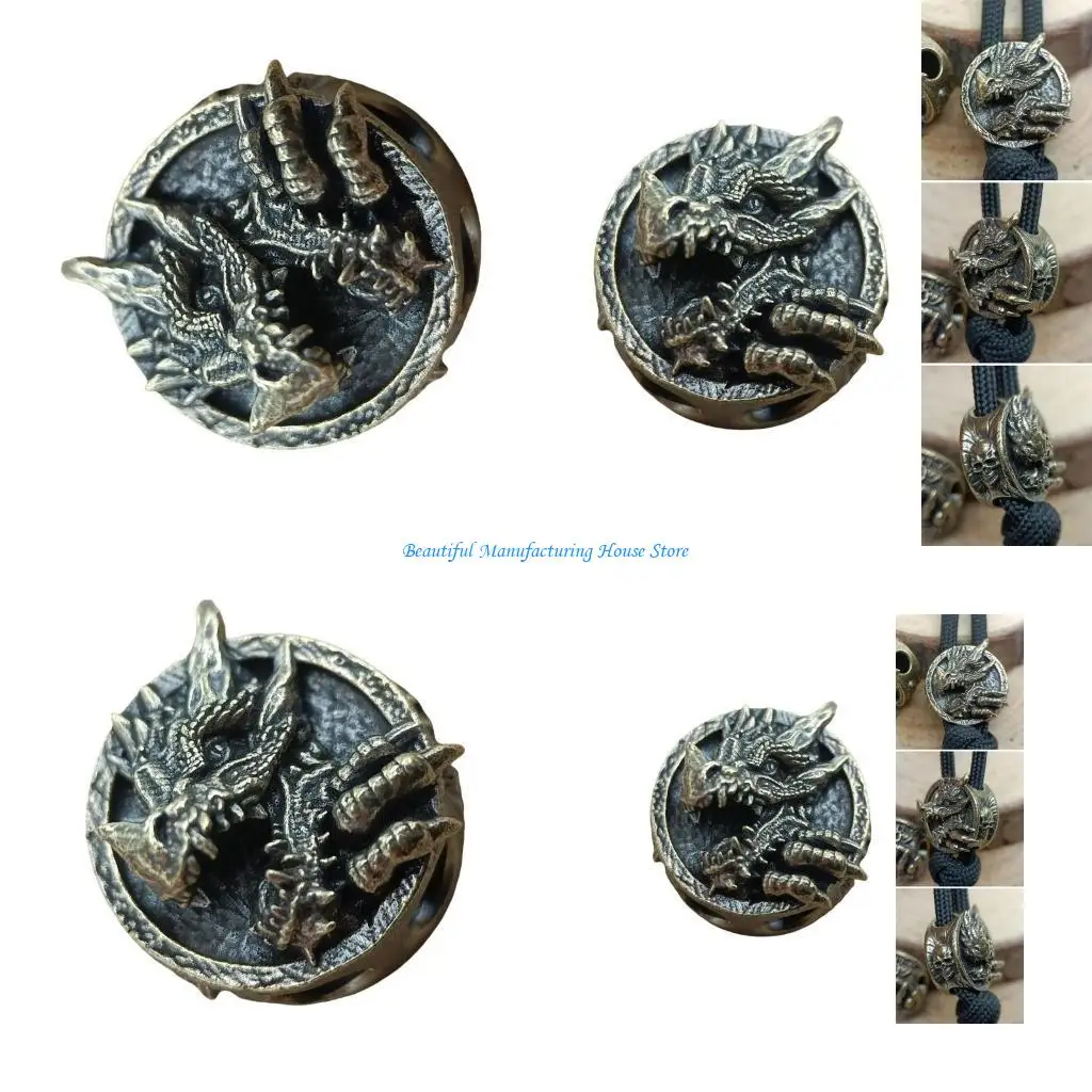 

E56A Brass Dragon Pendant Jewelry Craft Tool For Outdoor Enthusiasts And DIY Lovers