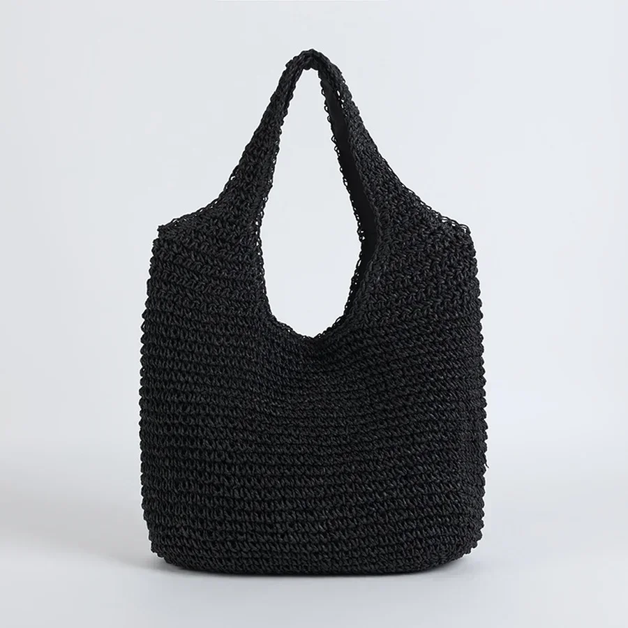 XXXXX-Bolso de hombro de ratán tejido para mujer, bandolera femenina de gran capacidad, para playa y verano, 2023