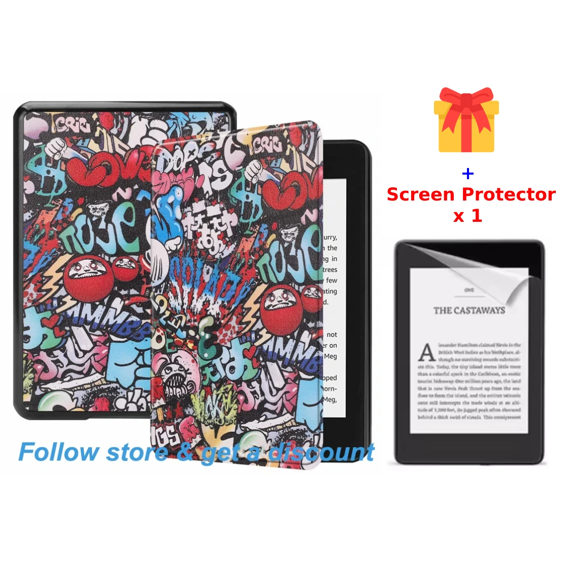 For Kindle Voyage Case 2014 NM460GZ PU Leather Cover Book Case