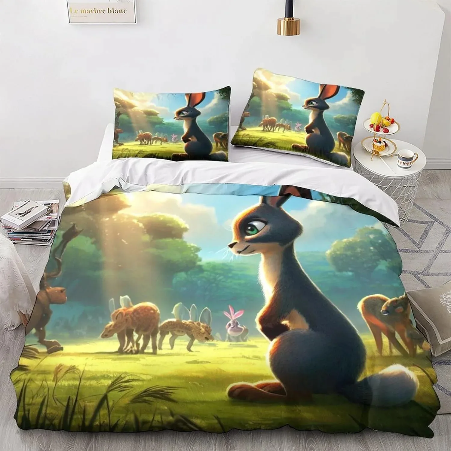 Disney Cartoon Bedding Set Boys Cute Zootropolis Animal Duvet Cover  Kids Cartoon 2/3pcs Polyester Quilt Cover