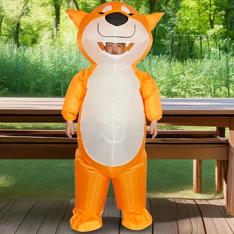 زي حيوان رائع قابل للنفخ للحفلات الاحتفالية، دعائم أداء، بدلة حيوانات لطيفة لجميع الأعمار